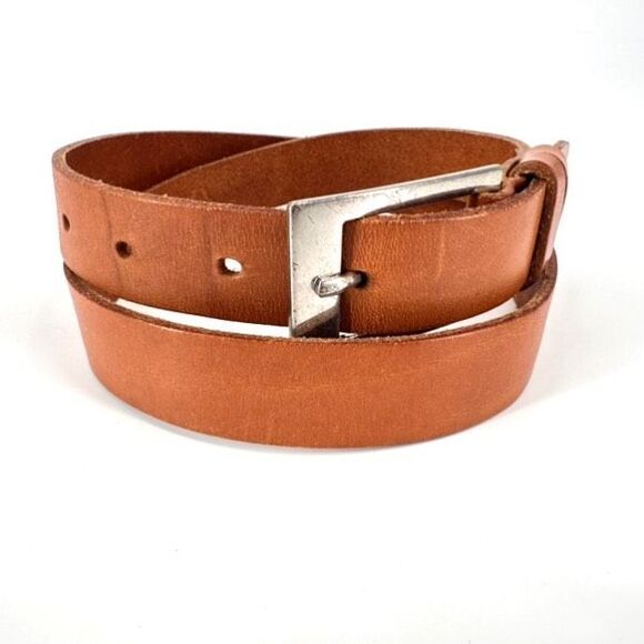 Banana Republic Accessories - Vintage Banana Republic Women's Genuine Leather Buckle Waist Belt Brown Medium